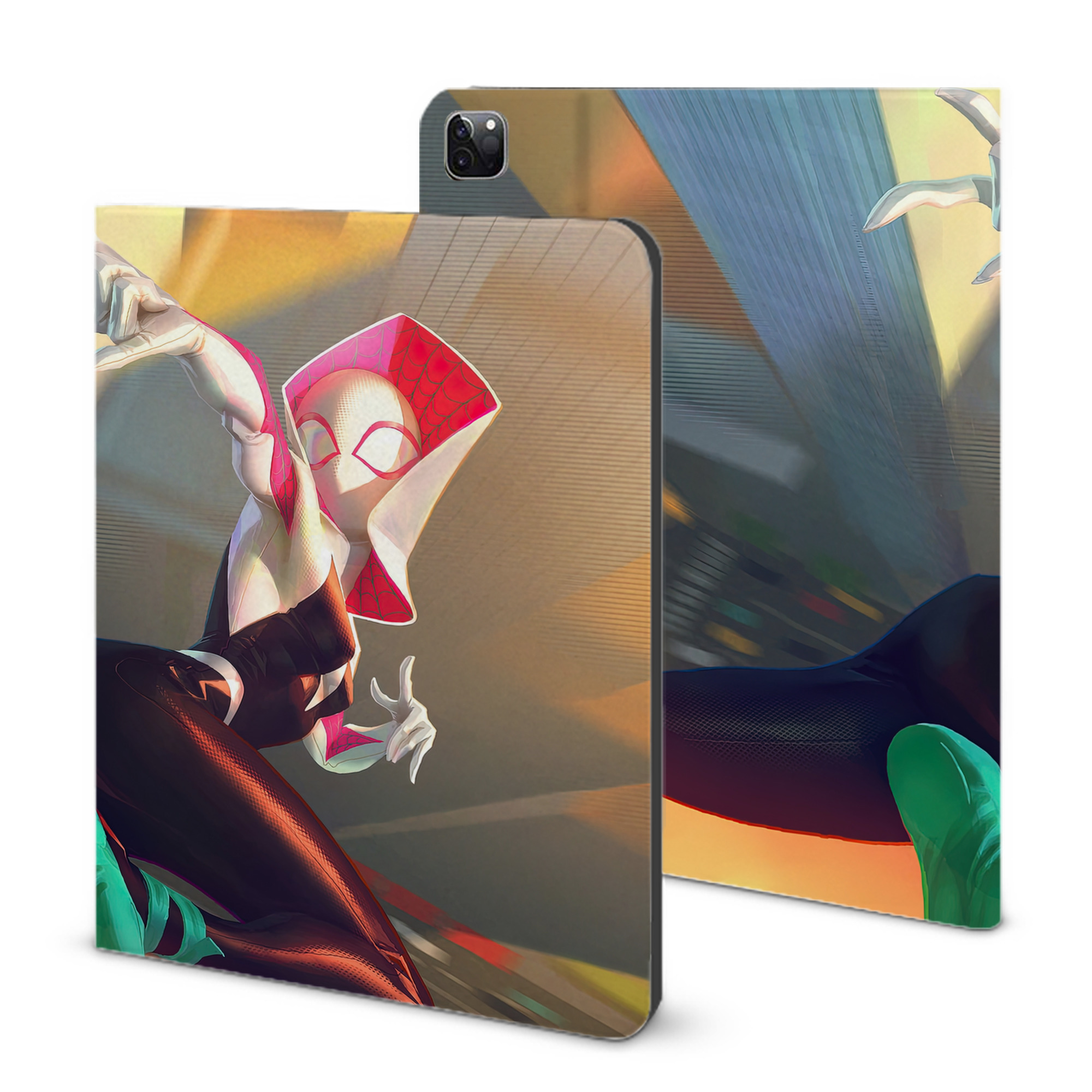 （画像用） Spider Man スパイダーマン IPad ケース ブック型 PUレザー TPU 耐衝撃 軽量 薄型 ペン収納なし 全面保護 IPad 各モデル対応